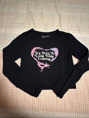 Taylor Swift Lover 'It's Been A Long Time Coming' Heart Graphic Long Sleeve Top